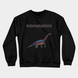 Lesen lernen mit einem Brachiosaurus Dinosaurierer Crewneck Sweatshirt